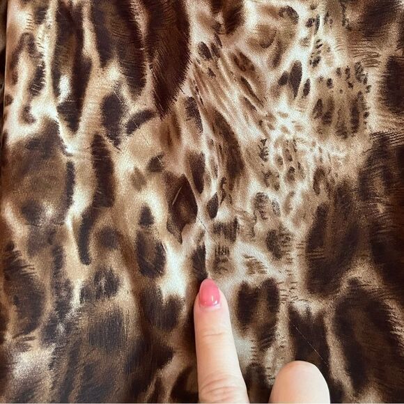 90s vintage maxi leopard print skirt chiffon - Picture 9 of 9